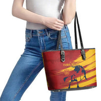 Spain La Furia Roja Leather Tote Bag 2024 Tetracampeon Espana - Wonder Print Shop