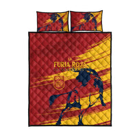 Spain La Furia Roja Quilt Bed Set 2024 Tetracampeon Espana - Wonder Print Shop