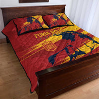 Spain La Furia Roja Quilt Bed Set 2024 Tetracampeon Espana - Wonder Print Shop