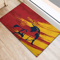 Spain La Furia Roja Rubber Doormat 2024 Tetracampeon Espana - Wonder Print Shop