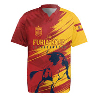 Spain La Furia Roja Custom Rugby Jersey 2024 Tetracampeon Espana - Wonder Print Shop