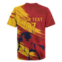 Spain La Furia Roja Custom Rugby Jersey 2024 Tetracampeon Espana - Wonder Print Shop