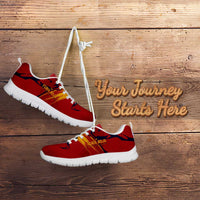 Spain La Furia Roja Custom Sneakers 2024 Tetracampeon Espana - Wonder Print Shop