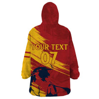 Spain La Furia Roja Custom Wearable Blanket Hoodie 2024 Tetracampeon Espana - Wonder Print Shop