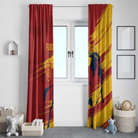 Spain La Furia Roja Window Curtain 2024 Tetracampeon Espana - Wonder Print Shop