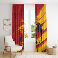 Spain La Furia Roja Window Curtain 2024 Tetracampeon Espana - Wonder Print Shop