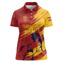 Spain La Furia Roja Custom Women Polo Shirt 2024 Tetracampeon Espana - Wonder Print Shop