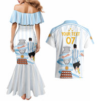 Argentina Campeones Custom Couples Matching Mermaid Dress and Hawaiian Shirt Vamos Vamos Albiceleste LT7 - Wonder Print Shop