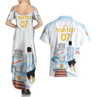 Argentina Campeones Custom Couples Matching Summer Maxi Dress and Hawaiian Shirt Vamos Vamos Albiceleste LT7 - Wonder Print Shop