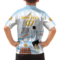 Argentina Campeones Custom Family Matching Tank Maxi Dress and Hawaiian Shirt Vamos Vamos Albiceleste - Wonder Print Shop