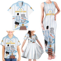 Argentina Campeones Custom Family Matching Tank Maxi Dress and Hawaiian Shirt Vamos Vamos Albiceleste - Wonder Print Shop