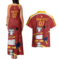 Spain Campeones Custom Couples Matching Tank Maxi Dress and Hawaiian Shirt Reyes de Europa LT7 - Wonder Print Shop