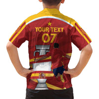 Spain Campeones Custom Family Matching Off Shoulder Maxi Dress and Hawaiian Shirt Reyes de Europa LT7 - Wonder Print Shop