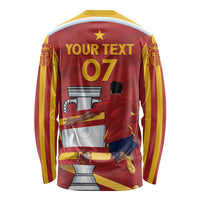 Spain Campeones Custom Long Sleeve Shirt Reyes de Europa - Wonder Print Shop