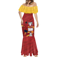 Spain Campeones Custom Mermaid Dress Reyes de Europa - Wonder Print Shop