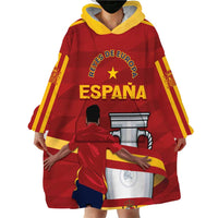 Spain Campeones Custom Wearable Blanket Hoodie Reyes de Europa - Wonder Print Shop