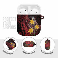 Wales Cymru Am Byth AirPods Case Welsh Dragon with Celtic Cross - Wonder Print Shop
