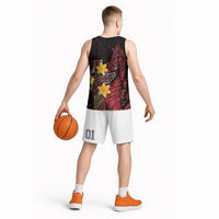 Wales Cymru Am Byth Basketball Jersey Welsh Dragon with Celtic Cross - Wonder Print Shop