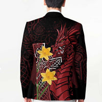 Wales Cymru Am Byth Blazer Welsh Dragon with Celtic Cross - Wonder Print Shop