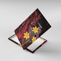 Wales Cymru Am Byth Canvas Wall Art Welsh Dragon with Celtic Cross - Wonder Print Shop