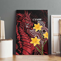 Wales Cymru Am Byth Canvas Wall Art Welsh Dragon with Celtic Cross - Wonder Print Shop