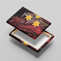 Wales Cymru Am Byth Canvas Wall Art Welsh Dragon with Celtic Cross - Wonder Print Shop