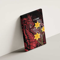 Wales Cymru Am Byth Canvas Wall Art Welsh Dragon with Celtic Cross - Wonder Print Shop