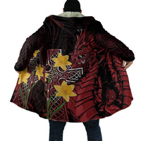 Wales Cymru Am Byth Cloak Welsh Dragon with Celtic Cross - Wonder Print Shop