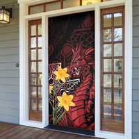 Wales Cymru Am Byth Door Cover Welsh Dragon with Celtic Cross - Wonder Print Shop