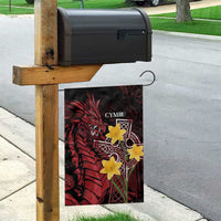 Wales Cymru Am Byth Garden Flag Welsh Dragon with Celtic Cross - Wonder Print Shop