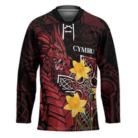 Wales Cymru Am Byth Hockey Jersey Welsh Dragon with Celtic Cross - Wonder Print Shop