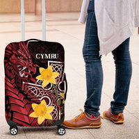Wales Cymru Am Byth Luggage Cover Welsh Dragon with Celtic Cross - Wonder Print Shop