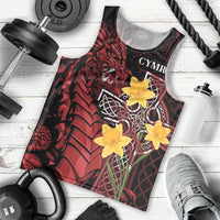 Wales Cymru Am Byth Men Tank Top Welsh Dragon with Celtic Cross - Wonder Print Shop