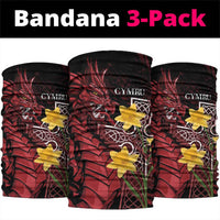 Wales Cymru Am Byth Neck Gaiter Welsh Dragon with Celtic Cross - Wonder Print Shop