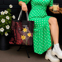Wales Cymru Am Byth Tote Bag Welsh Dragon with Celtic Cross - Wonder Print Shop
