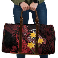 Wales Cymru Am Byth Travel Bag Welsh Dragon with Celtic Cross - Wonder Print Shop
