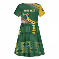 South Africa Rugby Personalized Bokke Champions Kid Short Sleeve Dress