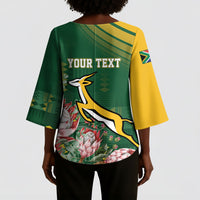 South Africa Rugby Personalized Bokke Champions Kimono Sleeve Blouse