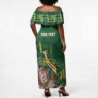 South Africa Rugby Personalized Bokke Champions Off Shoulder Maxi Dress
