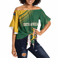 South Africa Rugby Personalized Bokke Champions Off Shoulder Wrap Waist Top