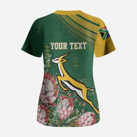 South Africa Rugby Personalized Bokke Champions Scrub Top