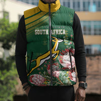 South Africa Rugby Personalized Bokke Champions Sleeveless Puffer Jacket