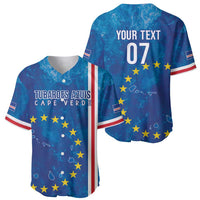 Cape Verde Tubaroes Azuis Custom Baseball Jersey Break The Waves - Wonder Print Shop