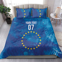 Cape Verde Tubaroes Azuis Custom Bedding Set Break The Waves - Wonder Print Shop