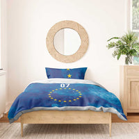 Cape Verde Tubaroes Azuis Custom Bedding Set Break The Waves - Wonder Print Shop