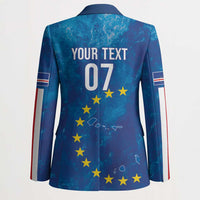 Cape Verde Tubaroes Azuis Custom Blazer Break The Waves - Wonder Print Shop