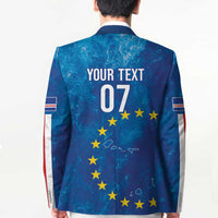 Cape Verde Tubaroes Azuis Custom Blazer Break The Waves - Wonder Print Shop