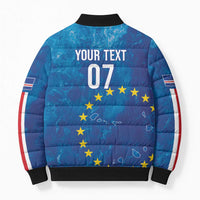 Cape Verde Tubaroes Azuis Custom Bomber Puffer Jacket Break The Waves - Wonder Print Shop