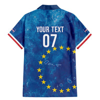 Cape Verde Tubaroes Azuis Custom Family Matching Mermaid Dress and Hawaiian Shirt Break The Waves - Wonder Print Shop