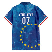 Cape Verde Tubaroes Azuis Custom Family Matching Puletasi and Hawaiian Shirt Break The Waves - Wonder Print Shop